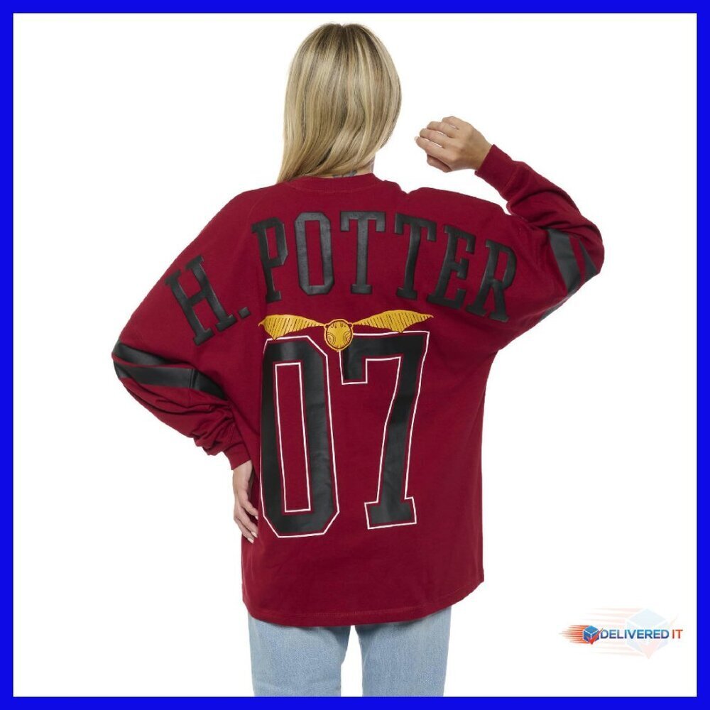 Oversized Quidditch Long Sleeve Jersey, 100% Cotton, Drop Shoulder Fit